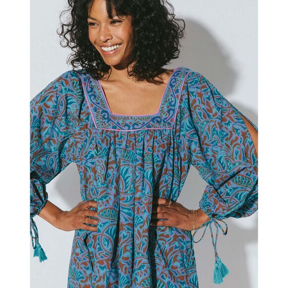 NWT Cleobella Skyla Mini Dress in Zuri Block Print S - Picture 3 of 4
